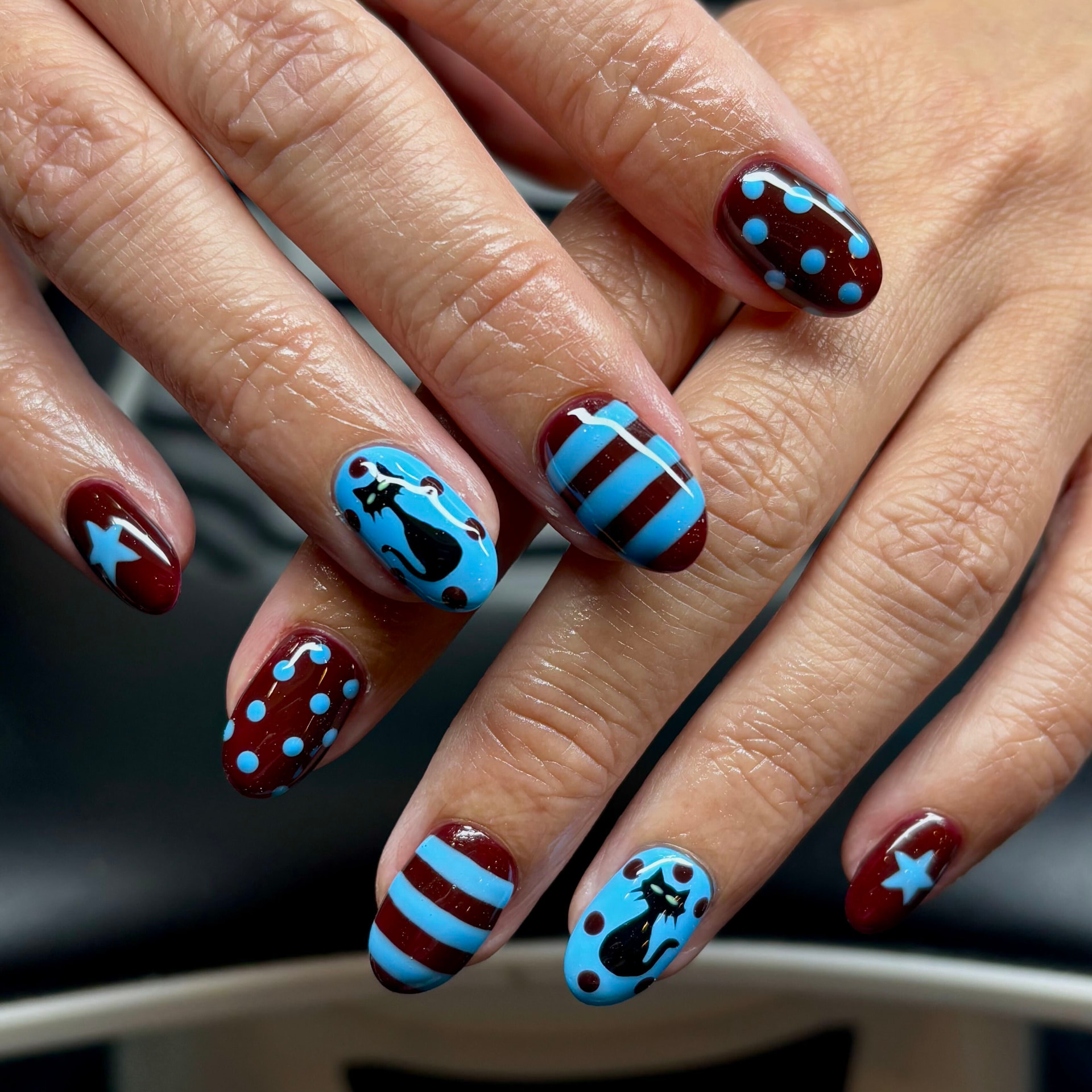Hand-Painted Nail Art